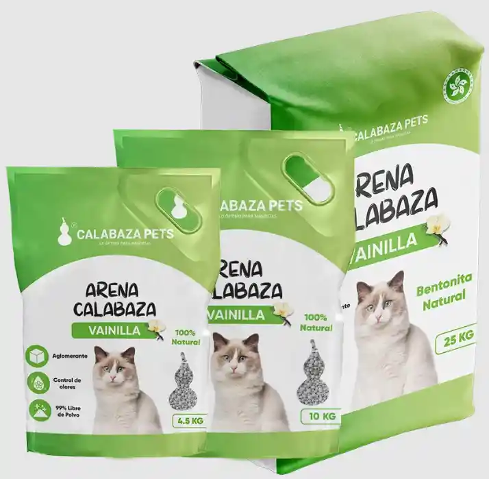 Arena Calabaza Pets 100% Bentonita 10 Kg Vainilla