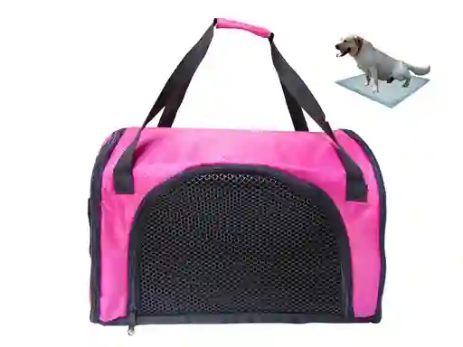 Morral Cargador Cabina Mediano + 15 Unidades De Tapetes Rosado
