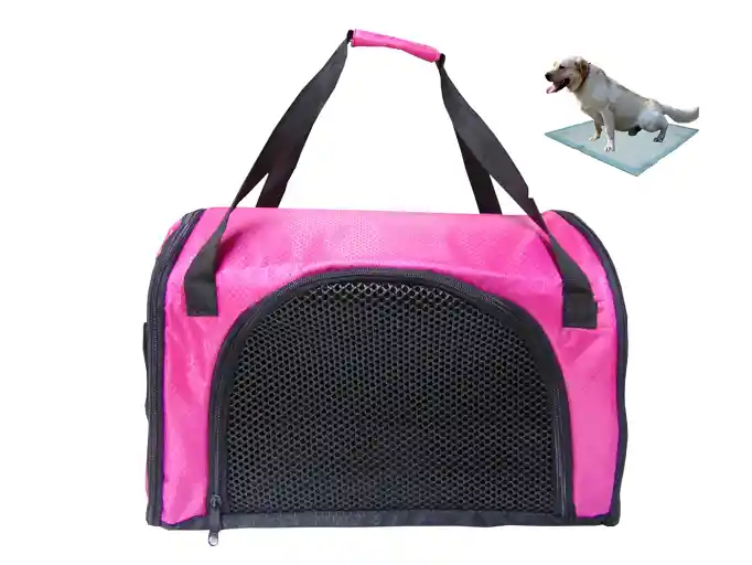 Morral Cargador Cabina Mediano + 15 Unidades De Tapetes Rosado