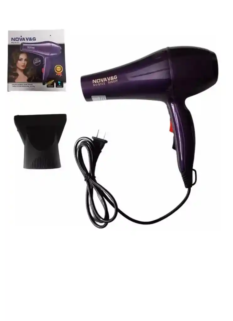 Combo Nanotitanium Plancha Peine Rizador+secador Nova 5000w