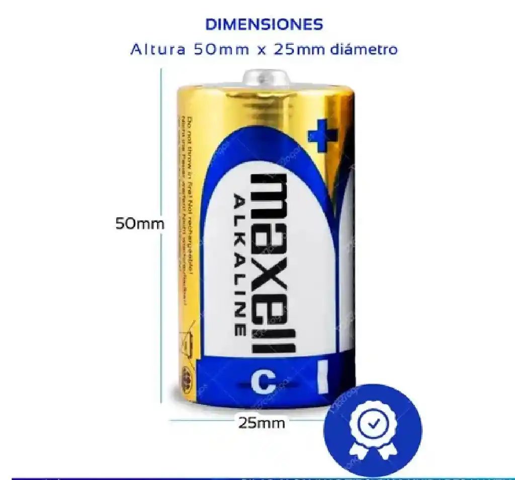 Batería Alcalina Maxell Tipo C
