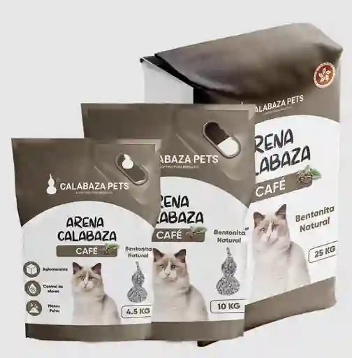 Arena Calabaza Pets 100% Bentonita 4.5 Kg Café