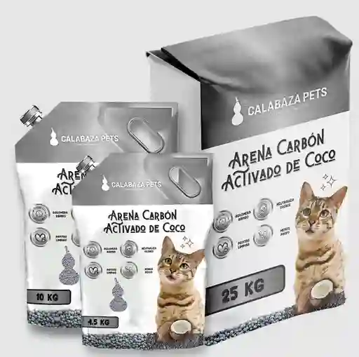 Arena Calabaza Pets 100% Bentonita 4.5 Kg Carbon