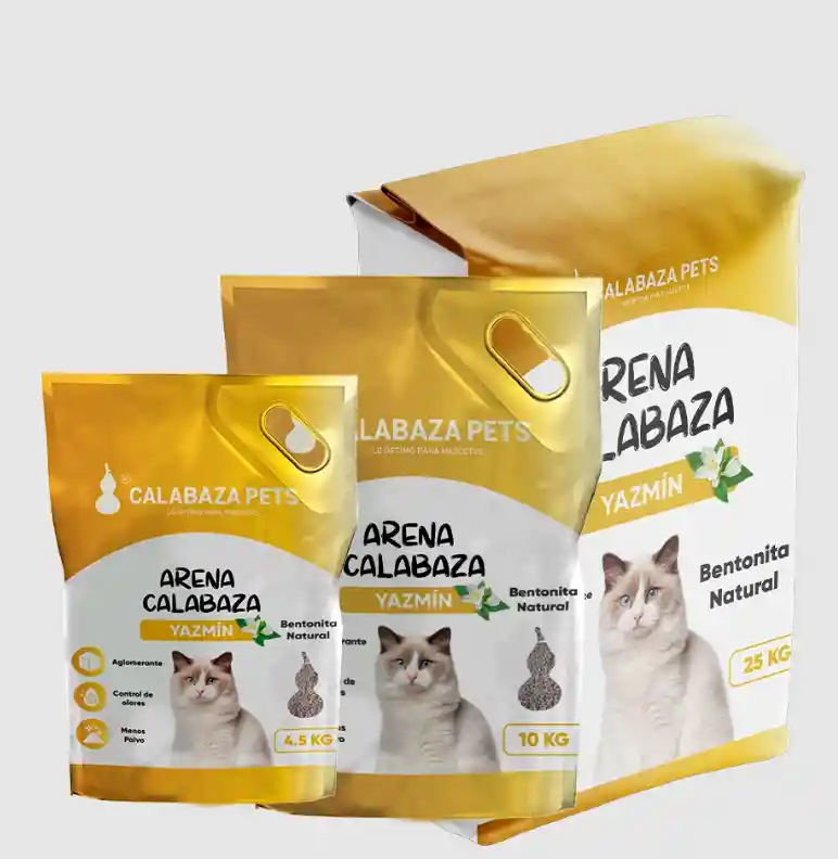 Arena Calabaza Pets 100% Bentonita 4.5 Kg Yazmin