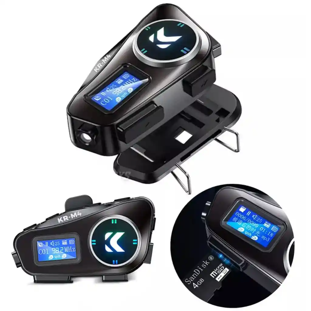Intercomunicador Inalámbrico Para Casco Karler Bass Kr-m4