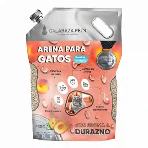 Arena Bentonita Soluble En Agua 5 Kg Durazno