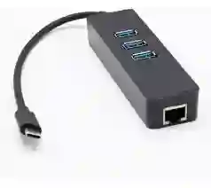 Hub Usb Tipo C 3 Puertos Usb 3.0 - 1 Ethernet Rj45