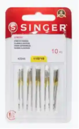 Agujas Singer 2045 Punto Bola Dorado – Tamaño 110/18 – Paquete X 10 Unidades – Originales