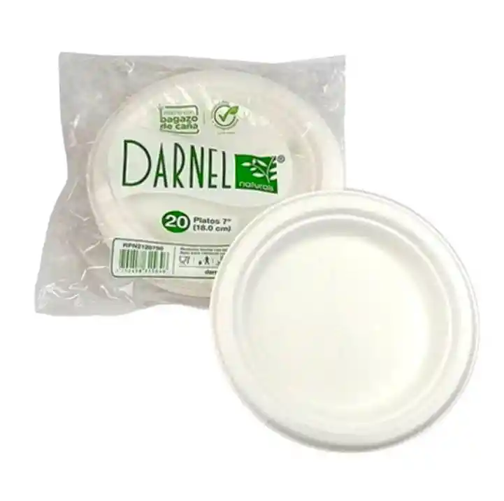 Plato 18 Cms Bagazo De Caña, Plato Desechable, Biodegradable