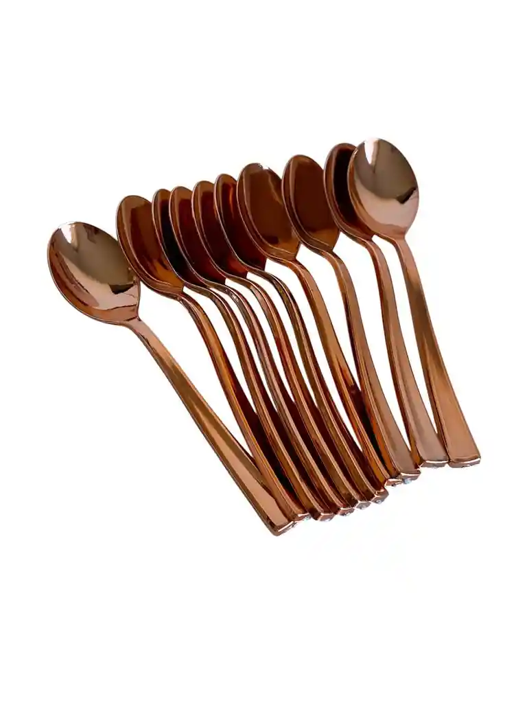 Cucharita Oro Rosa Dulcera, Cubierto De Lujo, Cubierto Elegante