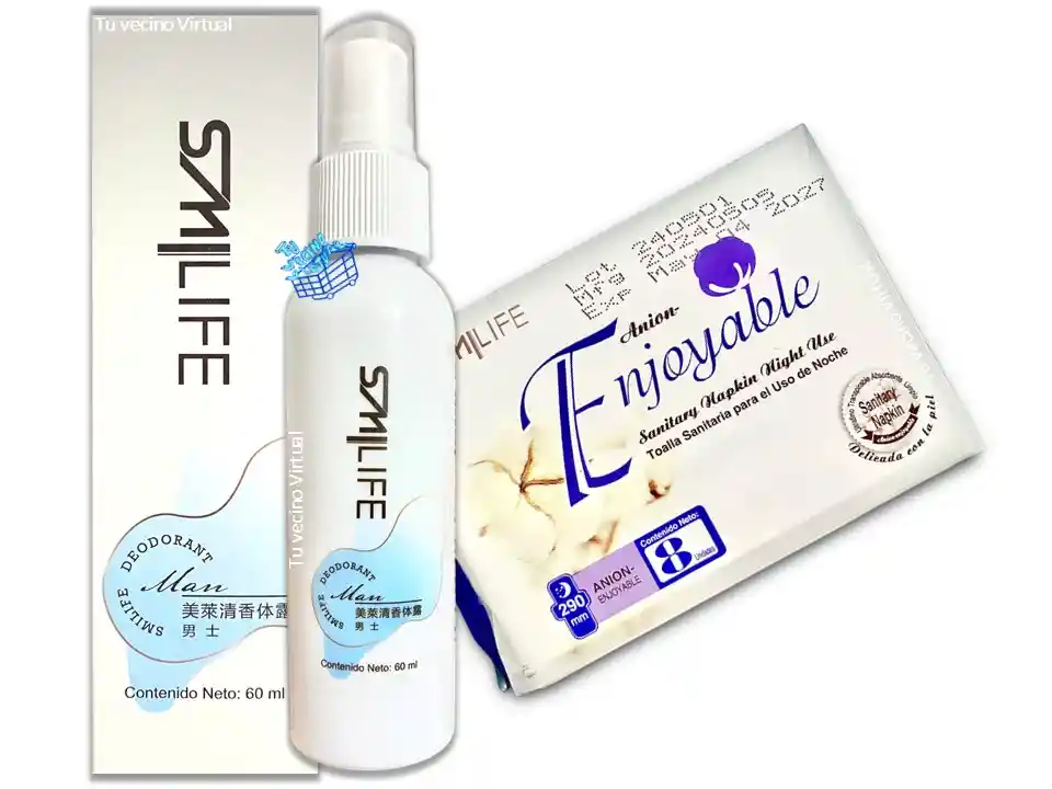 Desodorante Natural Para Hombre Hgw + Toallas Sanitarias Noche
