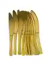 Cuchillo Dorado Plástico Desechable, Cubierto De Lujo, Cubierto Elegante
