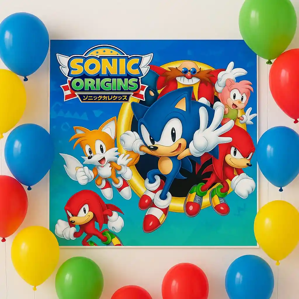 Fondo Decorativo De Sonic Para Cumpleaños 125x80cm – Aventura Supersónica