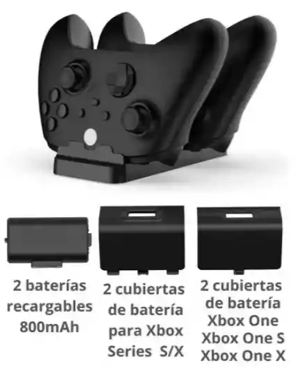 Cargador Doble Control Xbox One Series S/x + Baterias