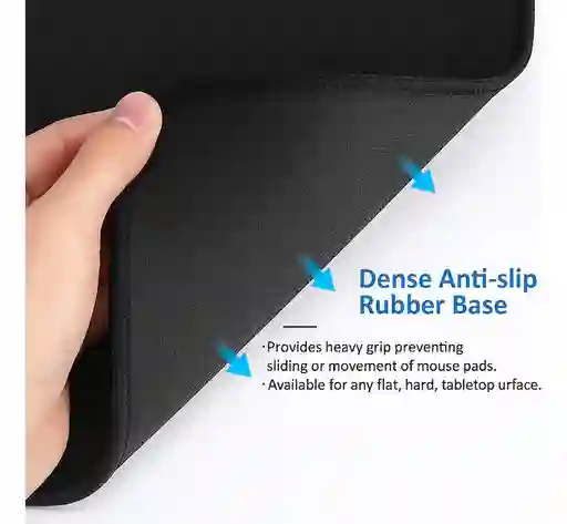 Pad Mouse Gamer Base Antideslizante 25 X 21 Cm Mod Negro