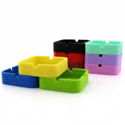 2x Cenicero En Silicona Impermeable Exteriores Jardin Sala Fiesta