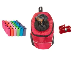 Morral Cargador Ventana Mediano + Dispensador + 20 Rollos Rojo