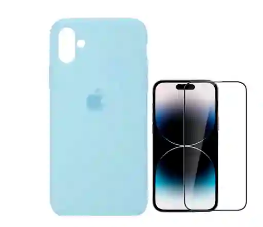 Case Forro Iphone 16 + Vidrio Anti Espía