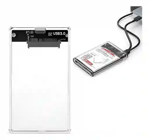Caja Disco Duro Hdd De 2.5 + Cable Adaptador Usb A Sata
