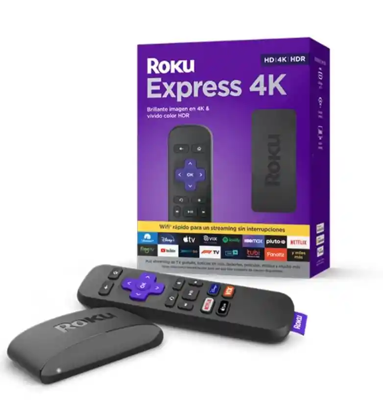 Reproductor De Streaming Roku Express 4k+ Con Control Remoto Y Voz
