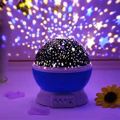 Lampara Rotatoria Proyector Cielo Estrellas Noche Dormir Luz Estructura Unisex