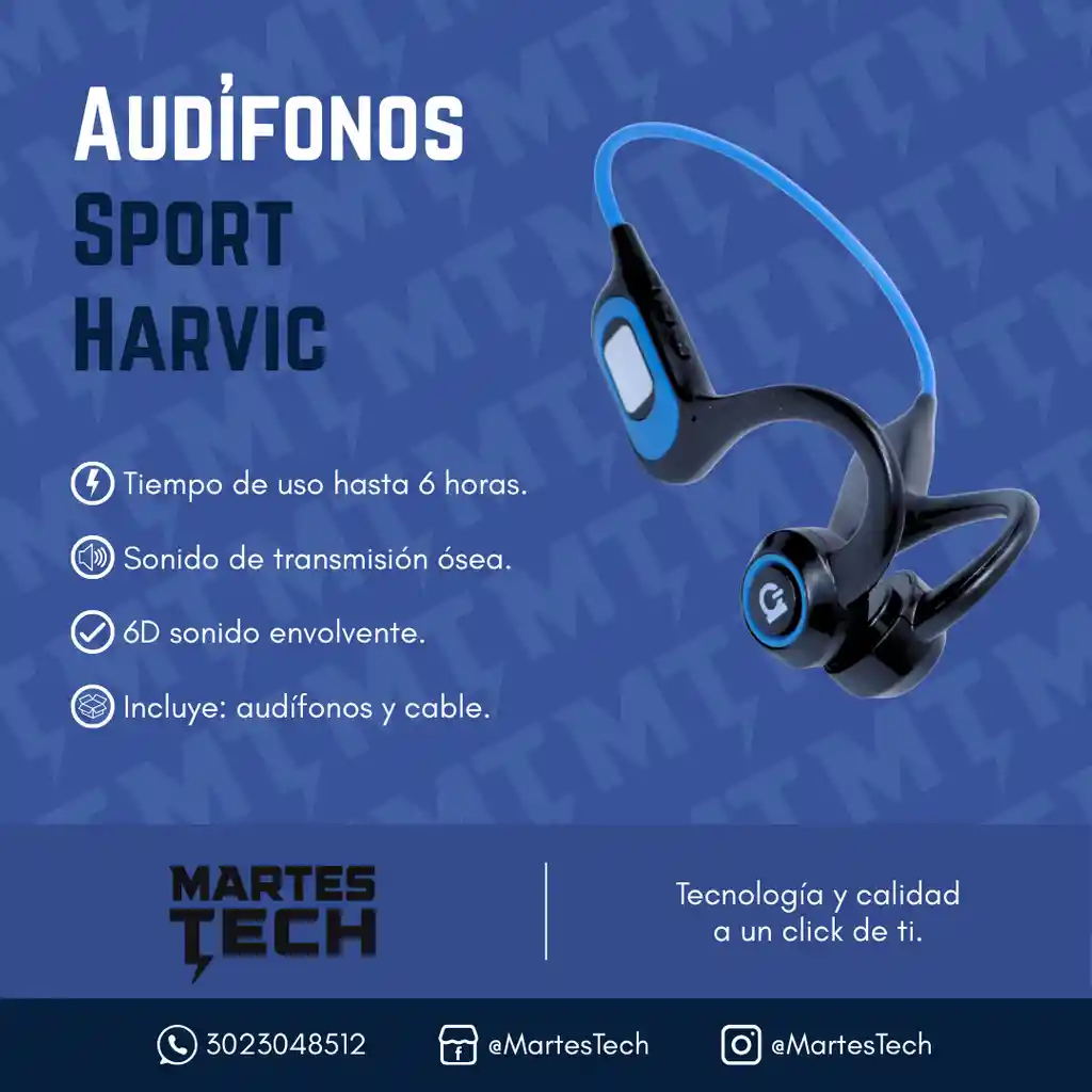 Audífonos De Conducción Ósea Harvic Cobt-596