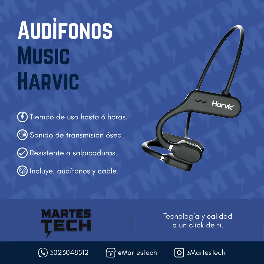 Audífonos De Conducción Ósea Harvic Cobt-597