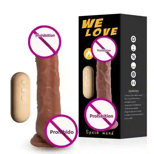 Dildo Vibrador Control Rotador Que Se Calienta