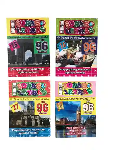 Libro Sopas De Letras 96 Paginas Diseño Surtido