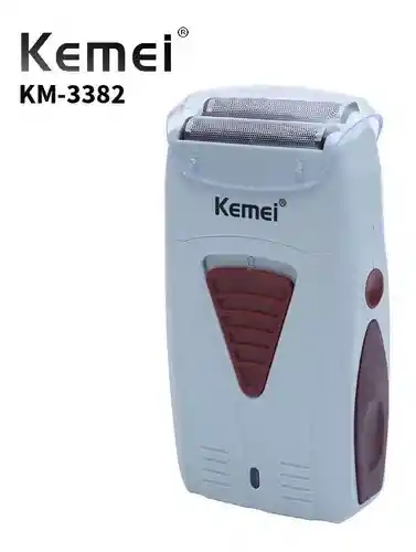 Maquina De Afeitar Kemei Km-3382 Color Blanco