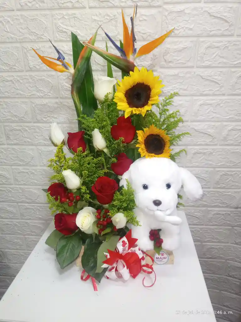 Arreglo Florar Con Peluche