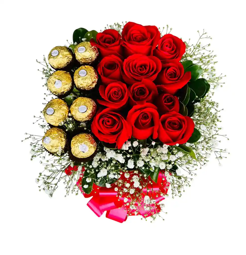 Caja De Rosas Rojas