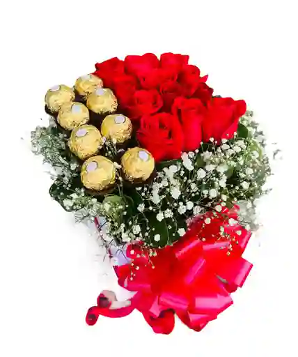 Caja De Rosas Rojas