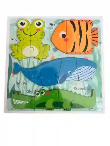 Rompecabezas Montessori Para Niños Marino Infantil