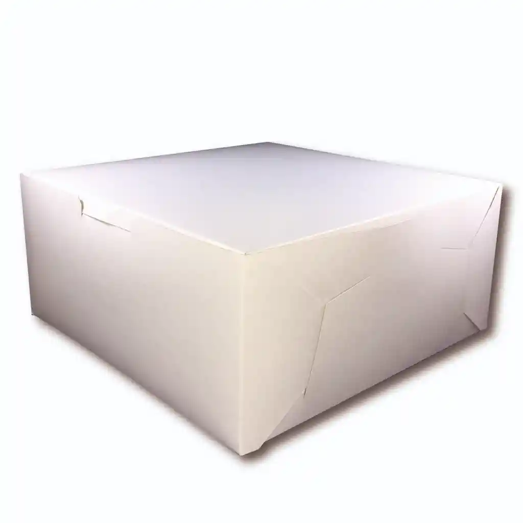 Caja Ponque Blanca 32x32x13.5cm