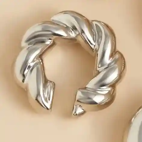 Earcuff Enrrolado Plateado