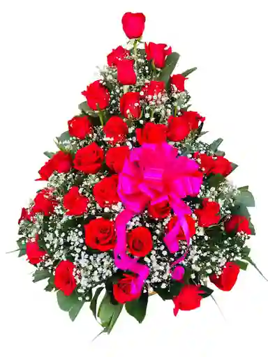 Ramo Triangular Rosa Rojas