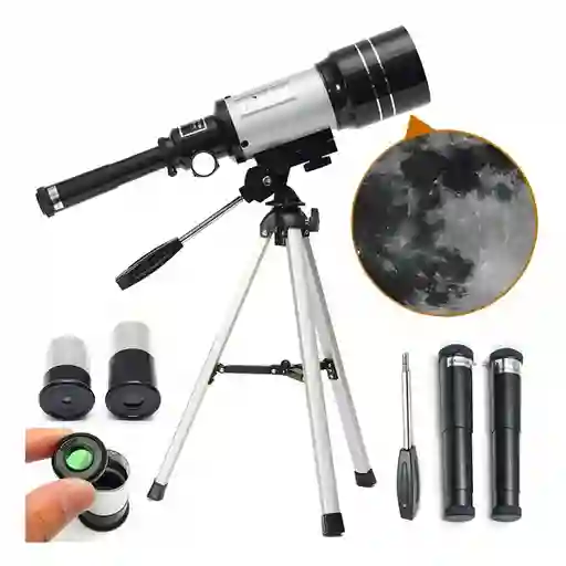 Telescopio Astronómico Terrestre Monocular 150x Niño Color Blanco 30070