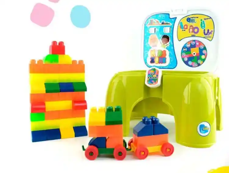 Juego Silla Didáctica Con Bloques De Construcción