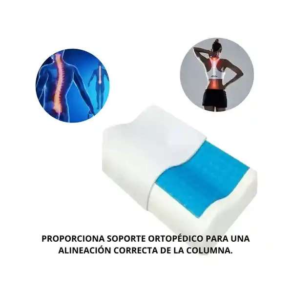 Almohada Ortopédica Pillow Cervical Memory Con Gel