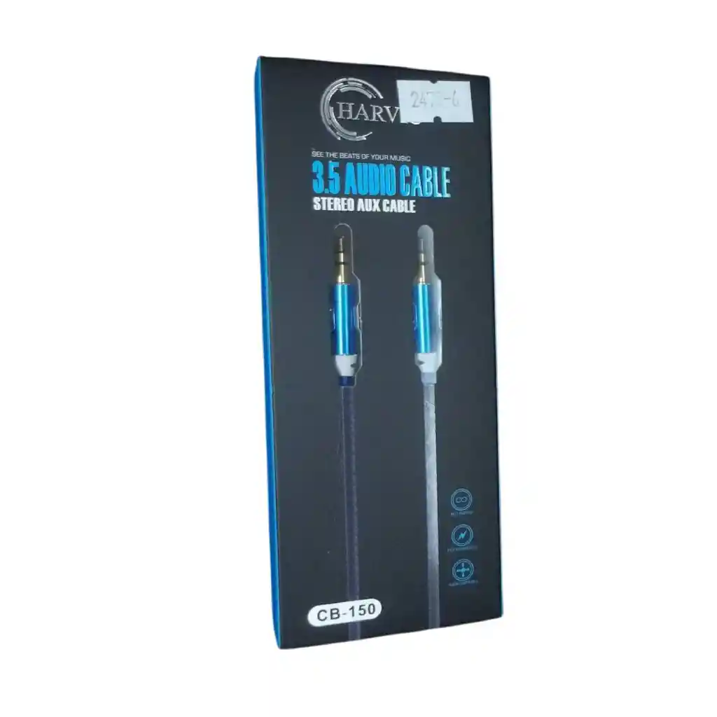 Cable Audio Auxiliar 3.5 Estereo Harvic