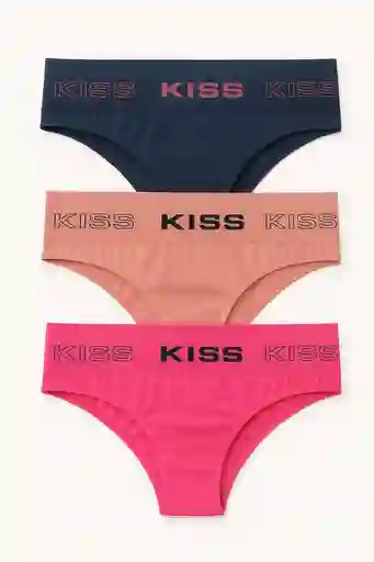 Tres Panty Hilo Tejido Algodon Talla Unica