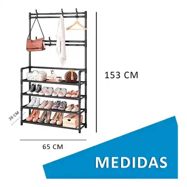 Perchero Armable Multifuncional Organizador De Ropa Y Zapatos 4 Niveles
