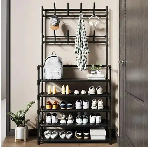 Perchero Armable Multifuncional Organizador De Ropa Y Zapatos 4 Niveles