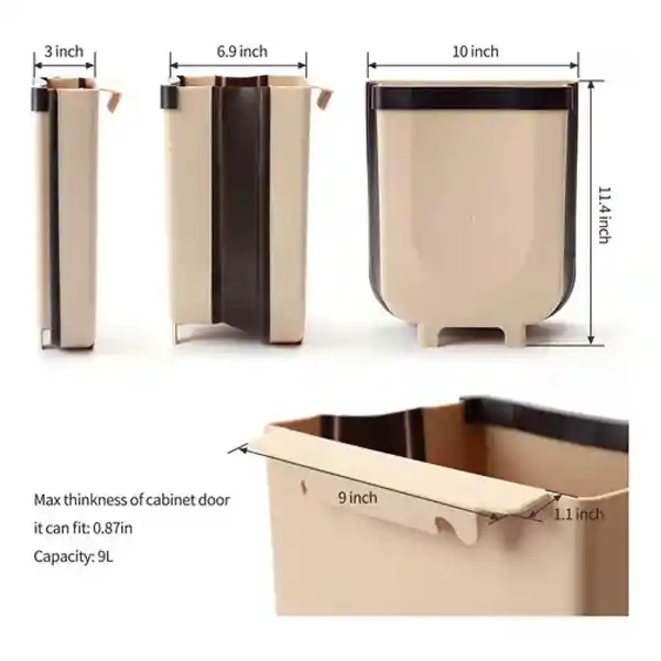 Caneca Basurero Plegable - Color Blanco