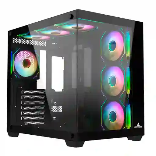 Caja Atx Iceberg Crystal Cube S Argb (negro)