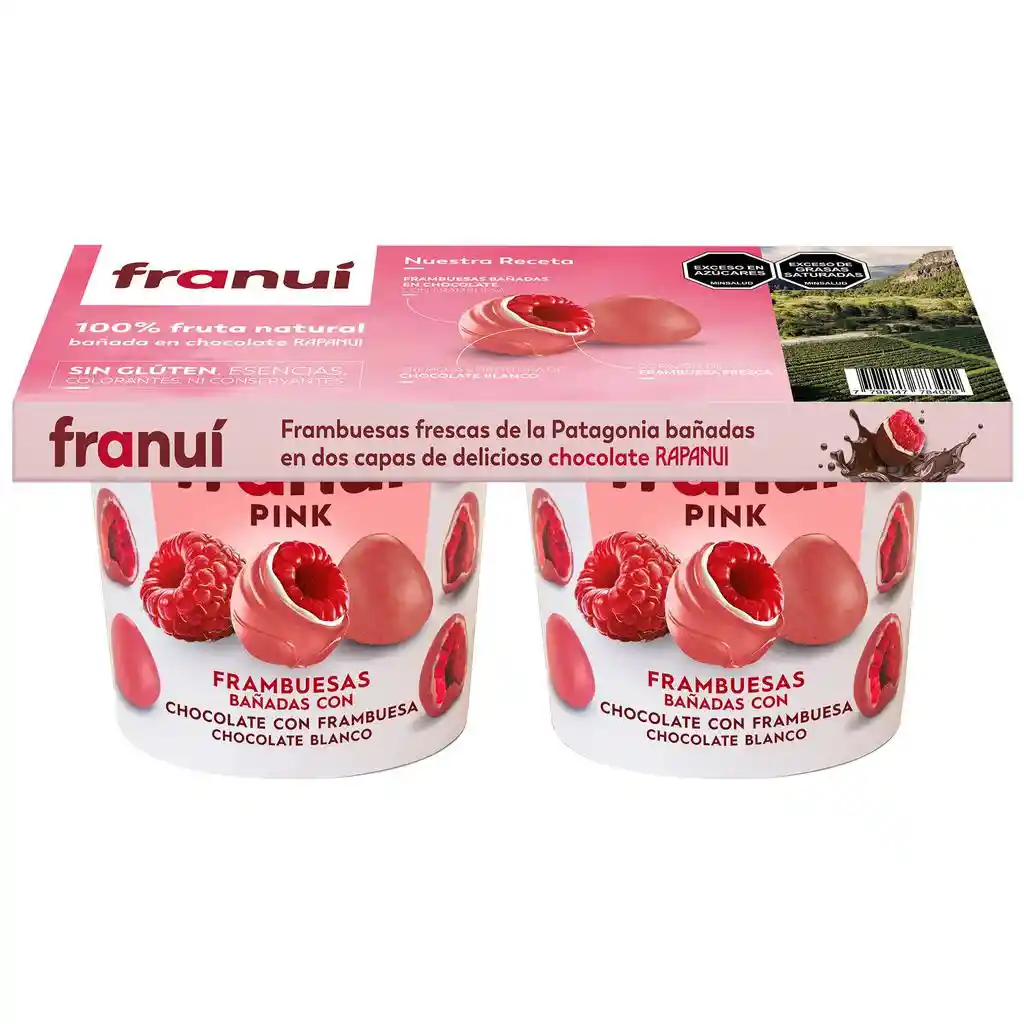 Franuí Frambuesas Con Chocolate Blanco 2 Unidades / 150 G