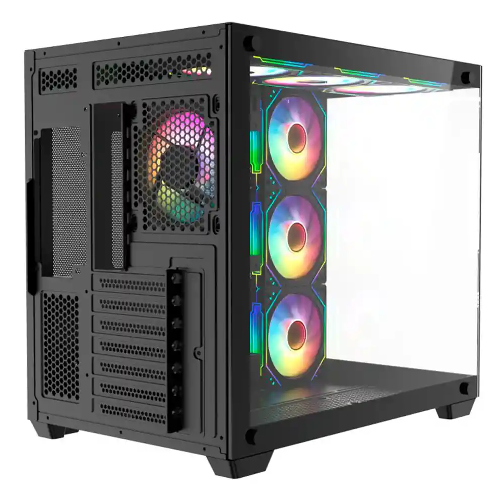 Caja Atx Iceberg Crystal Cube S Argb (negro)