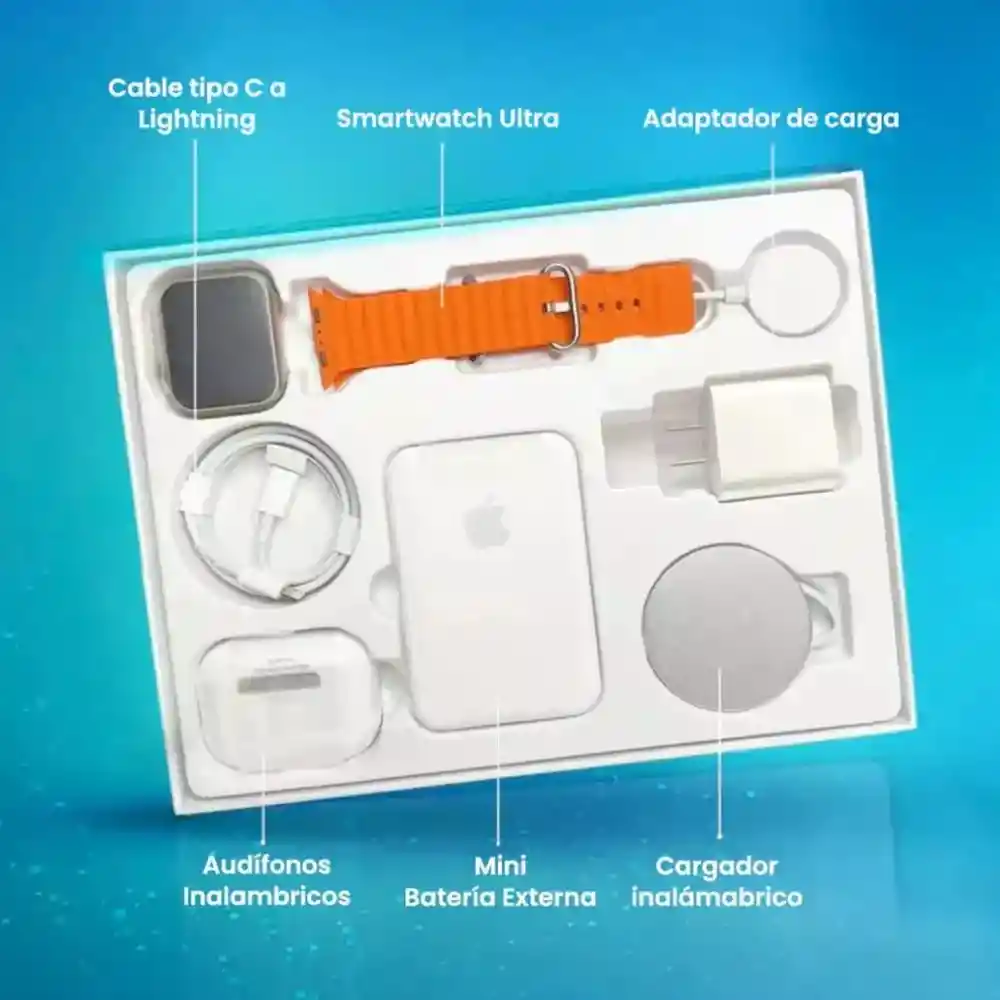 Reloj Smart Watch Ultra Audifonos Inalambricos 8 Accesorios