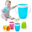 Vaso 360 Grados Anti Derrame Para Niños Naranja